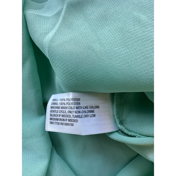 A New Day Dress Womens X-Small Mint Green Floral Lined Jacquard Maxi Slip‎ New - Picture 6 of 13